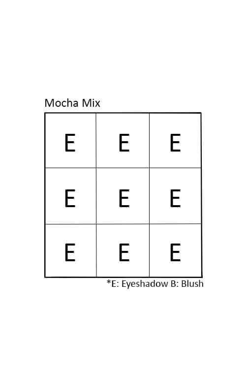 Nicka K New York Nine Color Palette Mocha Mix Color Chart Letters
