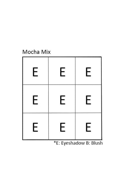 Nicka K New York Nine Color Palette Mocha Mix Color Chart Letters