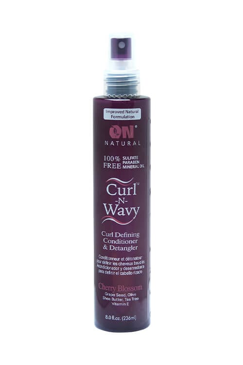 Organic Natural Curl N Wavy Curl Defining Conditioner and Detangler Cherry Blossom 8 oz