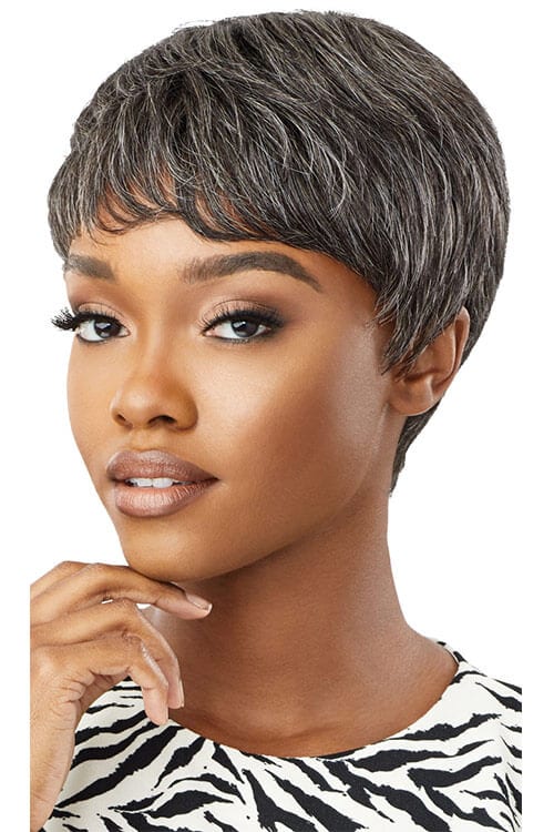 Outre Fab and Fly Gray Glamour HH-Eden 100% Human Hair Wig Side 2