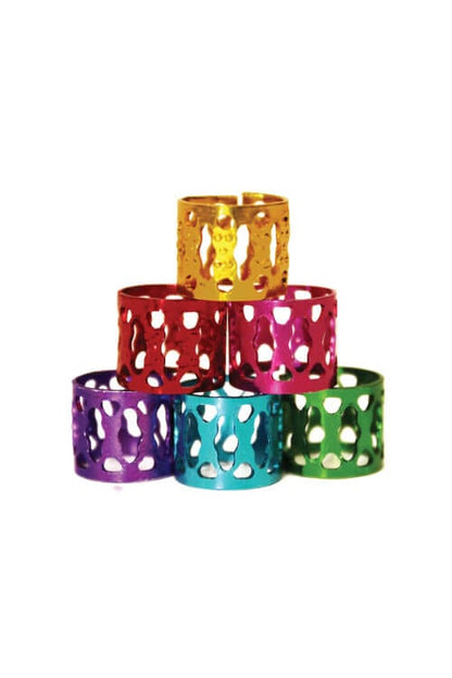 RastAfri 10mm Hair Jewels Rainbow