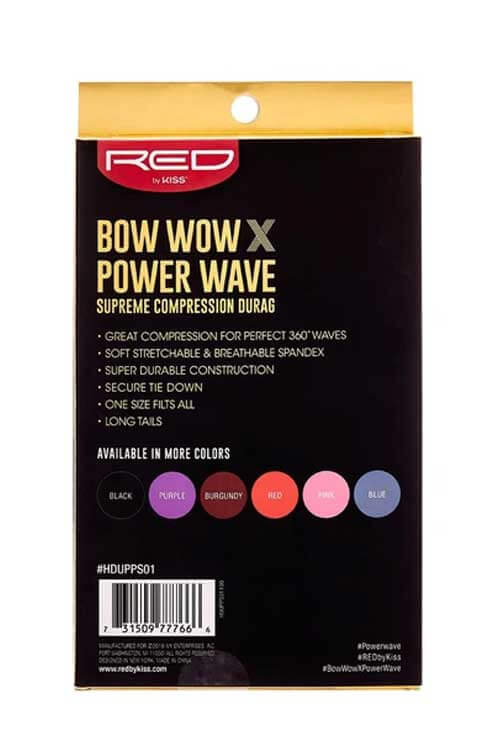 Red Bow Wow X Power Wave Spandex Durag HDUPPS Packaging Back