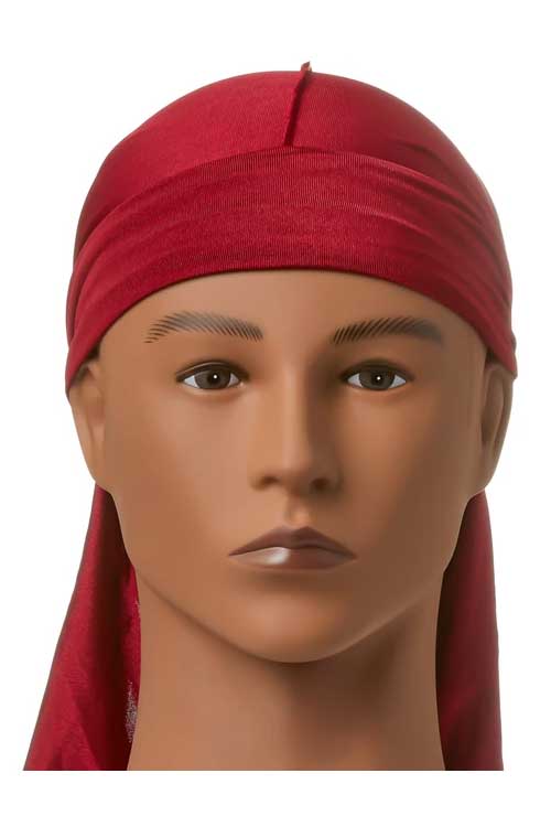 Red Bow Wow X Power Wave Spandex Durag HDUPPS03 Burgundy Mannequin Head Front