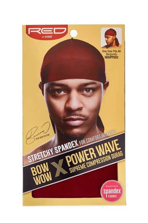 Red Bow Wow X Power Wave Spandex Durag HDUPPS03 Burgundy Packaging Front