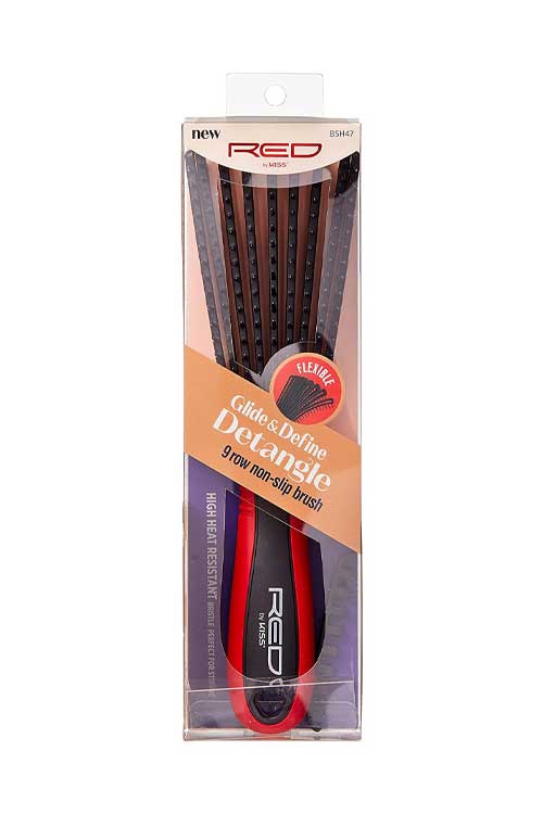 Red by Kiss Glide and Define Detangle 9-Row Non-Slip Brush HH62