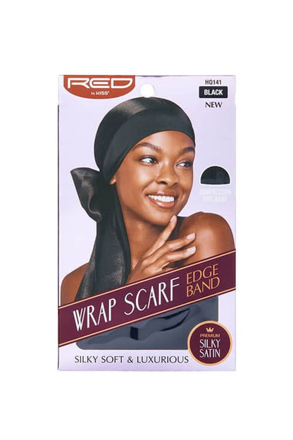 Red by Kiss Edge Band Wrap Scarf HQ141 Black