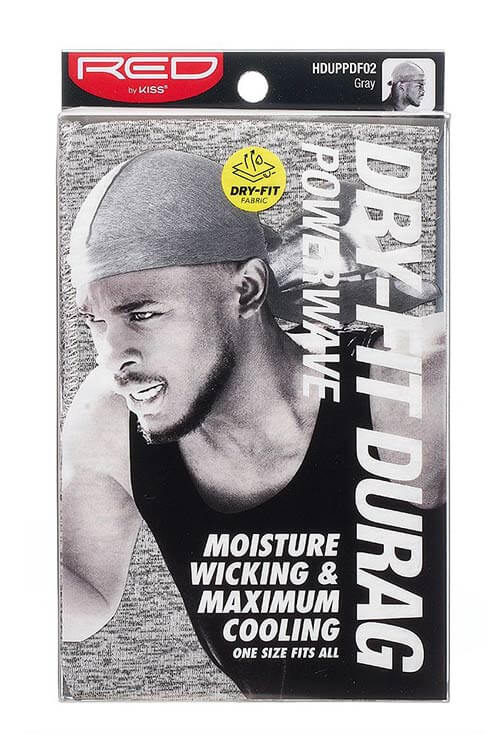 Red by Kiss Powerwave Dry-Fit Durag Package Gray