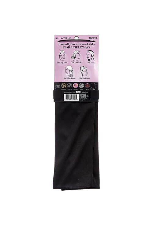 Red by Kiss Satin Wrap Scarf Black Back