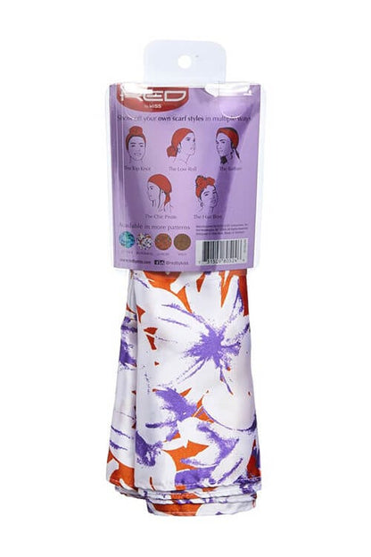 Red By Kiss Silky Satin Scarf Blooming Back