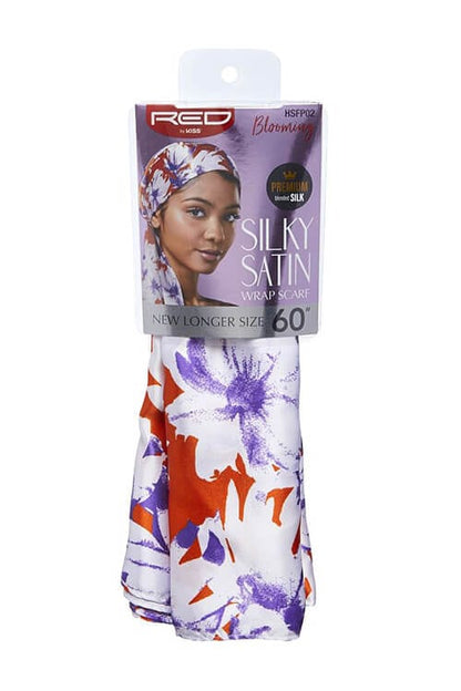 Red By Kiss Silky Satin Scarf Blooming Front
