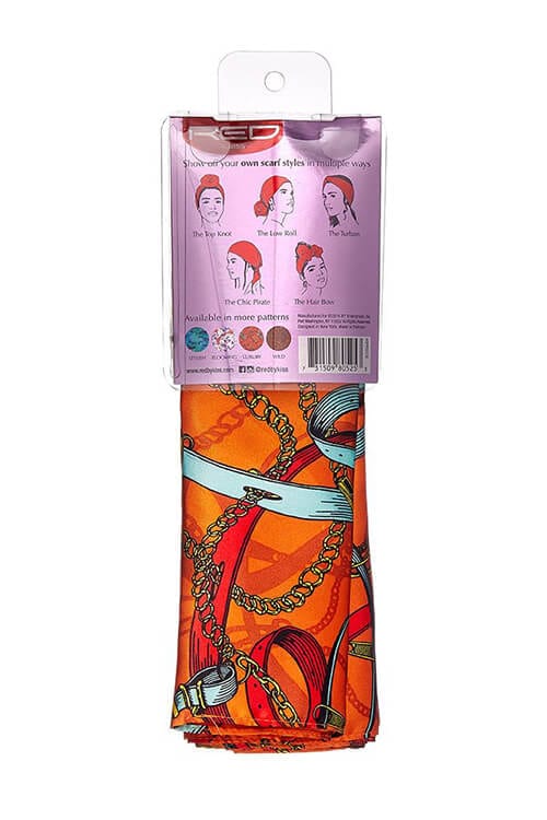 Red By Kiss Silky Satin Scarf Luxury Back