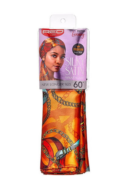 Red By Kiss Silky Satin Scarf Luxury Front