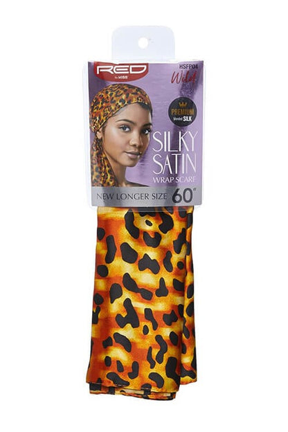 Red By Kiss Silky Satin Scarf Wild Front