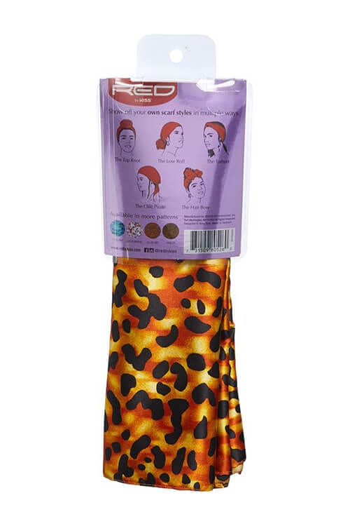 Red By Kiss Silky Satin Scarf Wild Back