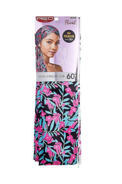 Red by Kiss Silky Satin Wrap Scarf HQ154 Floral