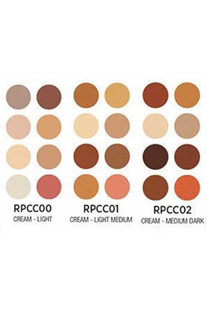 Ruby Kisses 3D Cream Contour Palette Color Charts