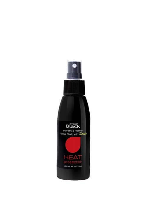 Tyche Black Blow-Dry & Flat Iron Thermal Heat Protector With Keratin 4 oz