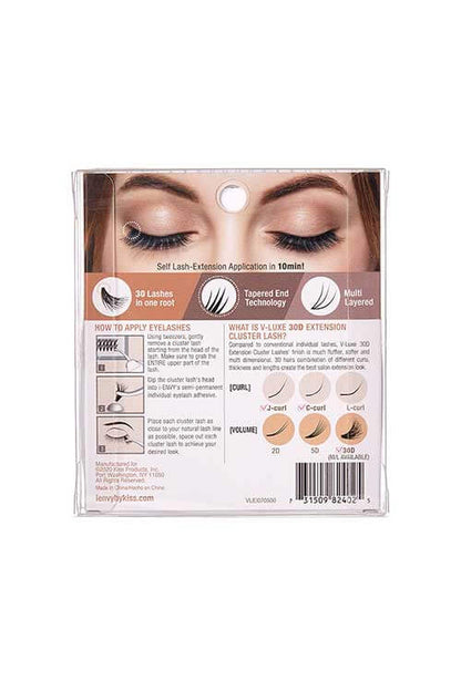 Kiss i-envy V-Luxe 30D Lash Clusters Packaging Back