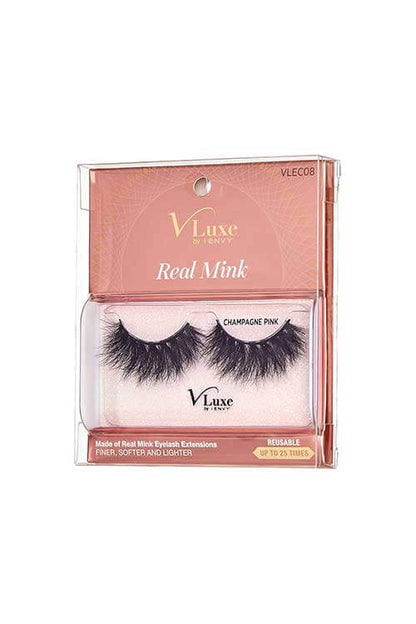 V Luxe Real Mink VLEC08 Packaging Side