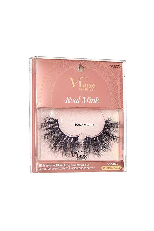 V Luxe Real Mink VLEC12 Packaging Side