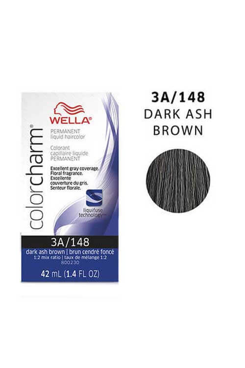 Wella Color Charm Permanent Hair Color 3A/148 Dark Ash Brown