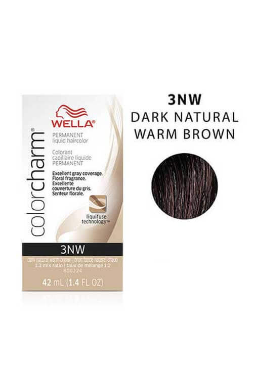 Wella Color Charm Permanent Hair Color 3NW Dark Natural Warm Brown