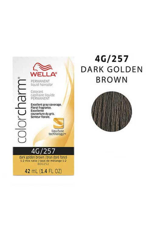 Wella Color Charm Permanent Hair Color 4G/257 Dark Golden Brown