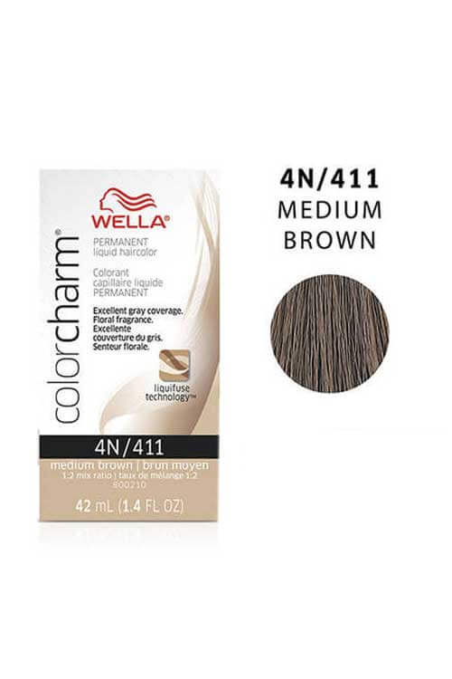 Wella Color Charm Permanent Hair Color 4N/411 Medium Brown