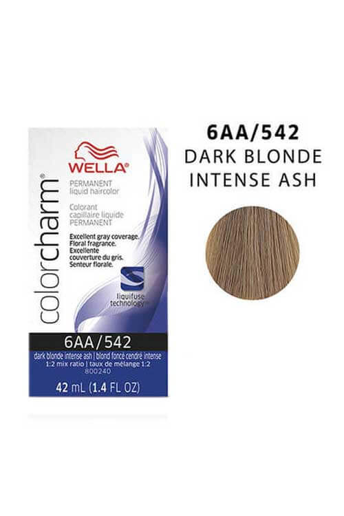 Wella Color Charm Permanent Hair Color 6AA/542 Dark Blonde Intense Ash