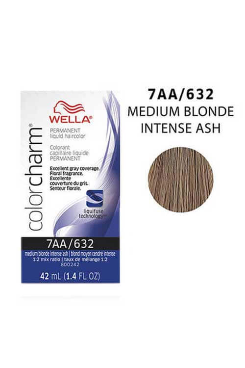 Wella Color Charm Permanent Hair Color 7AA/632 Medium Blonde Intense Ash