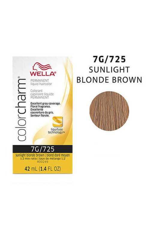 Wella Color Charm Permanent Hair Color 7G/725 Sunlight Blonde Brown