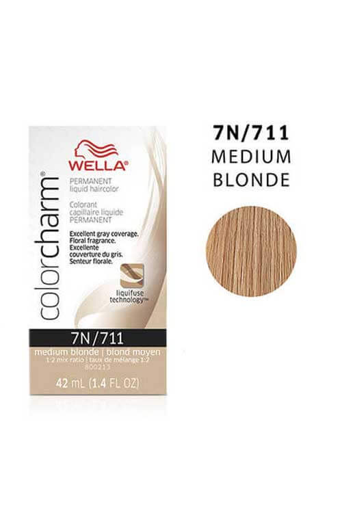Wella Color Charm Permanent Hair Color 7 N/711 Medium Blonde