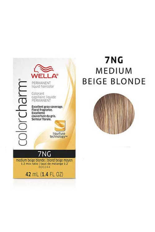 Wella Color Charm Permanent Hair Color 7NG Medium Beige Blonde