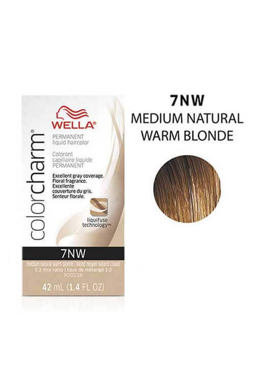 Wella Color Charm Permanent Hair Color 7NW Medium Natural Warm Blonde