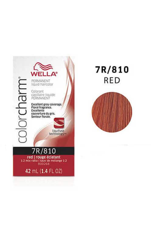 Wella Color Charm Permanent Hair Color 7R/810 Red