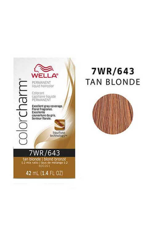 Wella Color Charm Permanent Hair Color 7WR/643 Tan Blonde