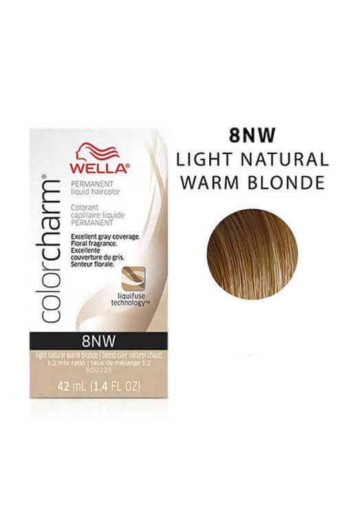 Wella Color Charm Permanent Hair Color 8NW Light Natural Warm Blonde